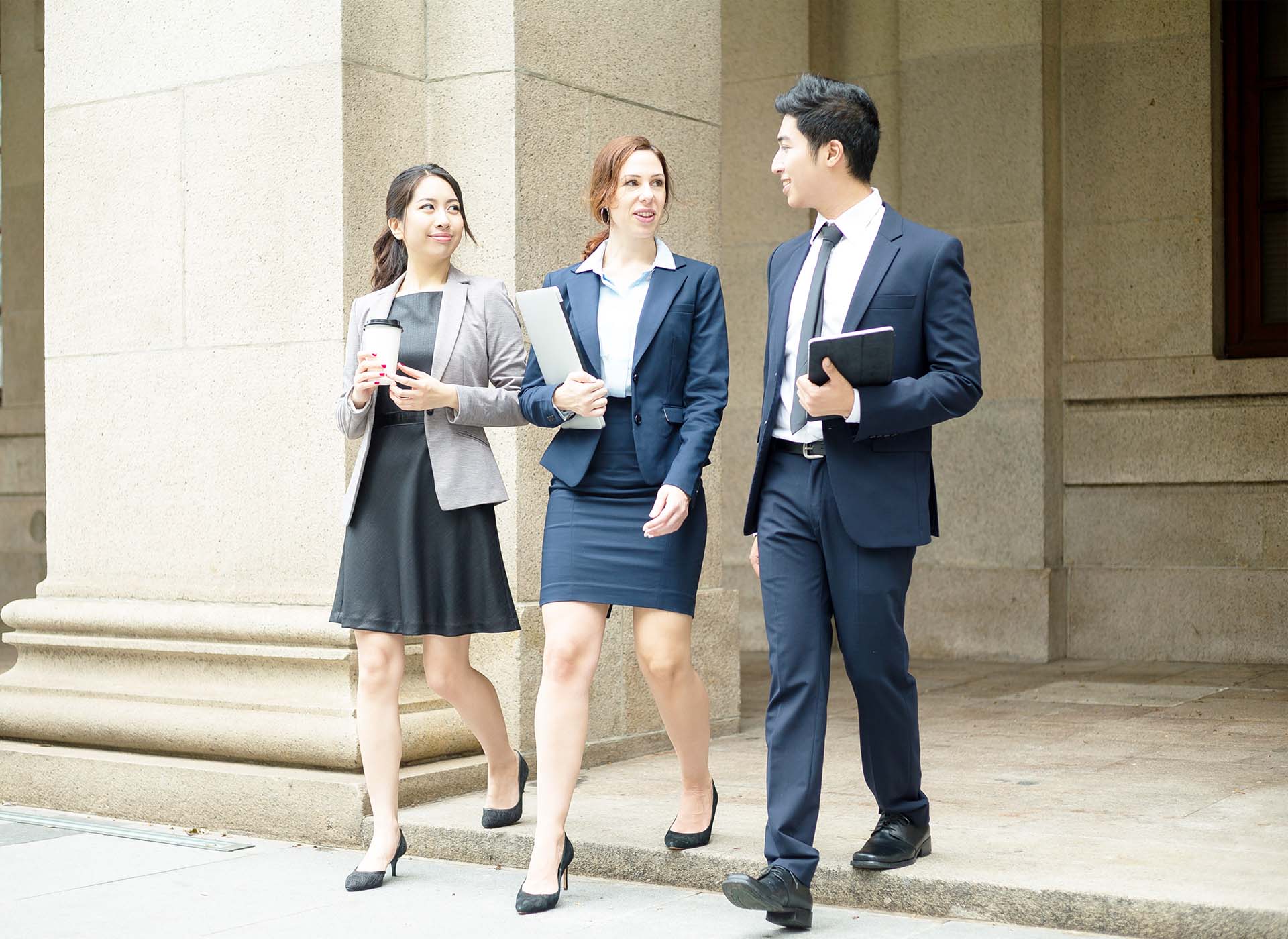 los angeles california attorneys in front of LA courthouse
