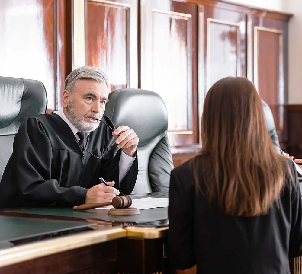 judge in courtroom