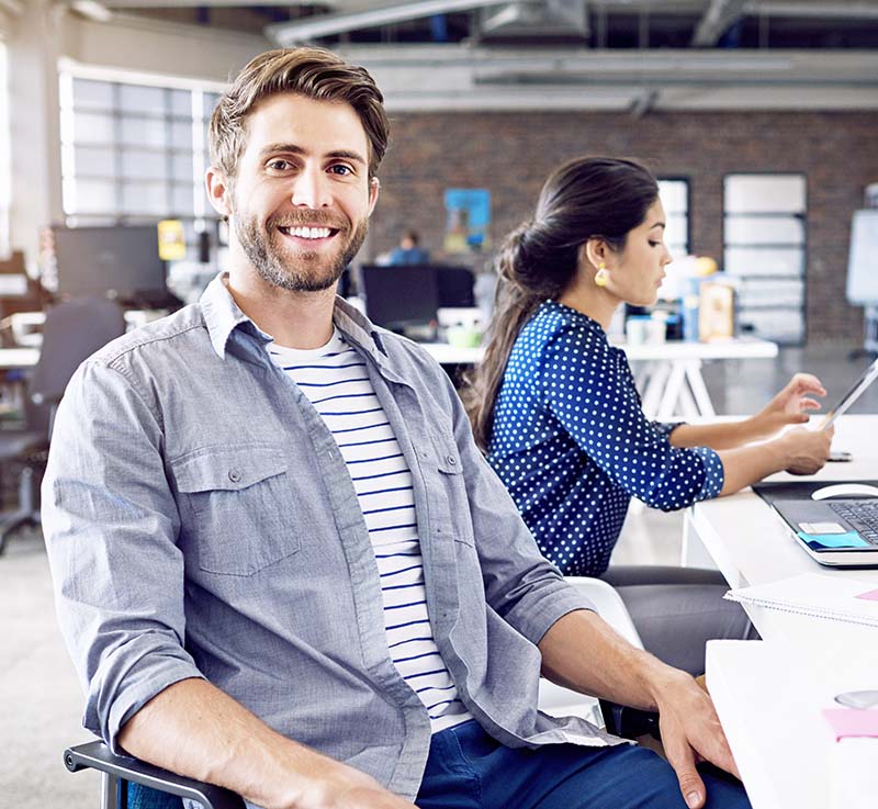 attorney seo professional sitting at desk